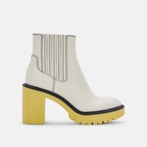 NWT Dolce Vita - CASTER H2O Waterproof Booties in White and Green
